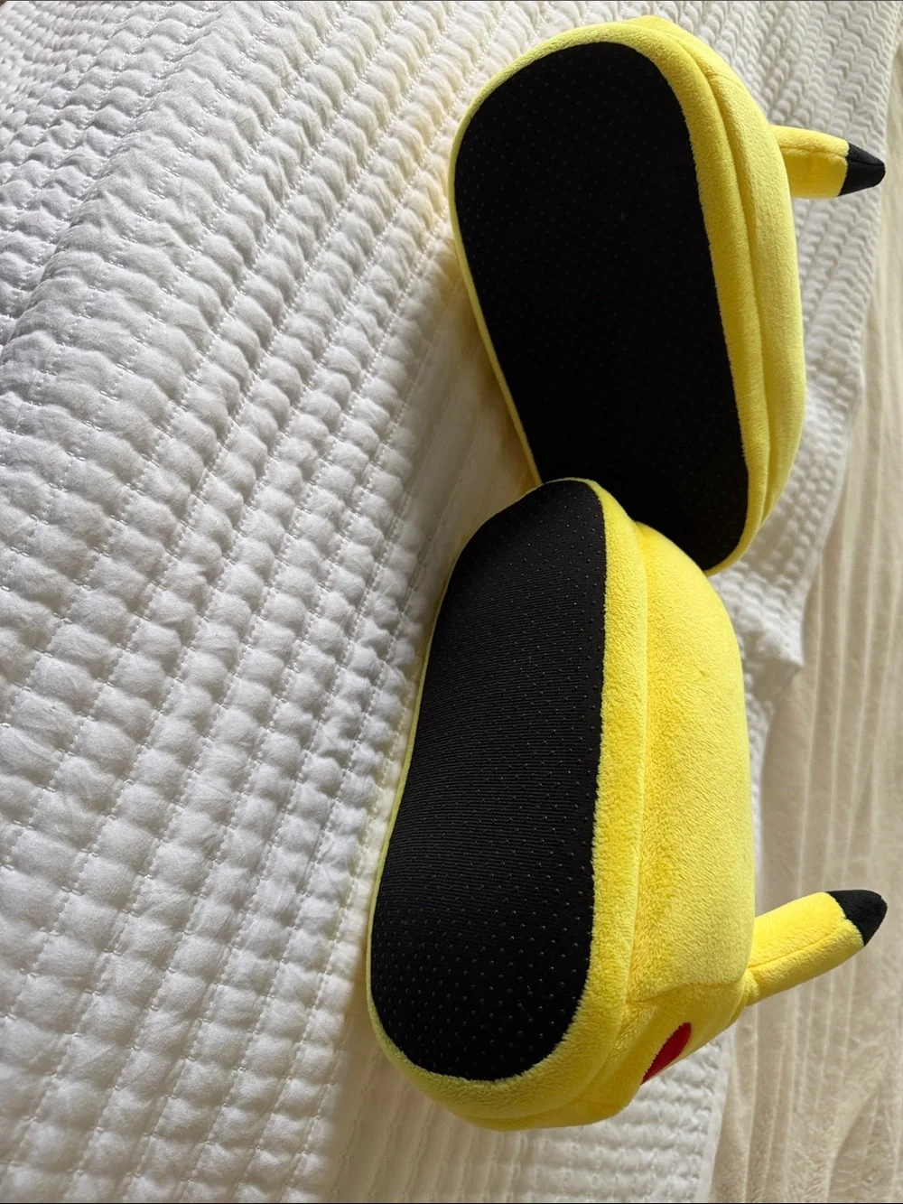 Pikachu Plush Character Slippers - Bright Yellow